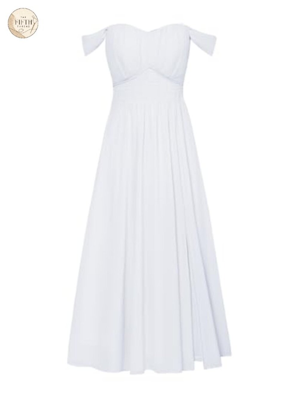 Women's Floral Chiffon Maxi Dress Off Shoulder A-Line Wedding Guest Beach